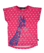 Minymo t-shirt mignon avec giraffe et petits pois