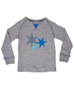 Mini A Ture grey melange t-shirt with star patches