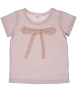 Little Remix powder rose t-shirt with a huge bow