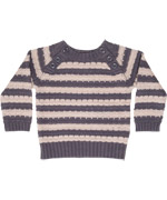 Wheat gorgeous knitted striped baby pullover
