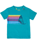 Cool T-shirt turquoise 'windsurfing viking' par DanefÃ¦