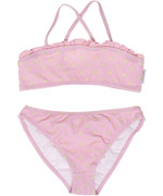 Mini A Ture roze bikini met beige polkadots