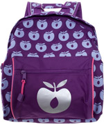 SmÃ¥folk purple backpack with apple print