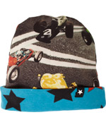Molo retro printed hat with racing cars