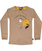 Fantastique T-shirt aigle en beige par Ubang