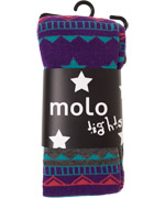 Molo grey and purple tights with boheme print