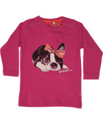 Name It schattig fuchsia t-shirt met bulldog