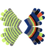 Molo electric set of fun striped gloves