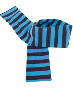 Katvig organic blue striped scarf