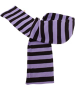 Katvig paars-zwart gestreepte sjaal