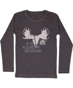 Wheat nice steel grey t-shirt with antlers print