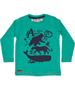 Name It green t-shirt with wild animal print