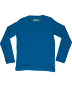 Mala basic rib T-shirt in petrol blue