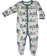 Minymo sweet elephant train printed suit with feet