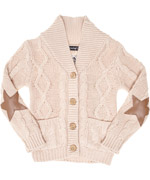 Minymo fantastic knitted cardigan with star patches