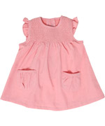 Wheat pink baby dress with smock details