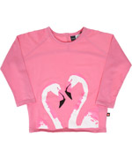 Molo zacht roze t-shirt met witte flamingos