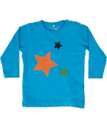 Name It turquoise t-shirt met kleurrijke sterren