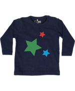 Name It donkerblauwe t-shirt met kleurrijke sterren