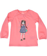 Name It pink t-shirt with glitter girl