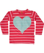 Name It framboos-roze t-shirt met een groot hart