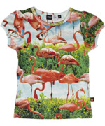 Molo gek zomerse t-shirt met flamingo print