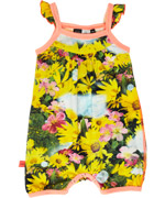 Molo adorable sunflower printed summer playsuit