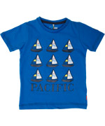 Name It hoogblauwe t-shirt met zeilbootjes