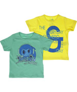 Name It fel gekleurde t-shirt set met toffe print