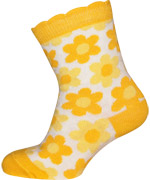 Melton yellow daisy printed baby socks