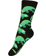 Chaussettes avec iguanes vert par Melton