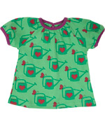 Ej Sikke Lej green t-shirt with hearts