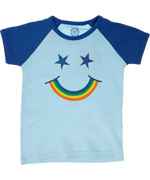 Ej Sikke Lej t-shirt met grote regenboog glimlach