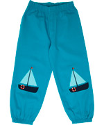 Ej Sikke Lej blauwe broek met zeilbootjes