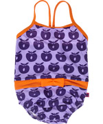 Smafolk purple swimsuit for baby girls