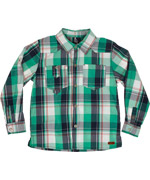 Name It green checked cotton shirt