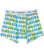 Melton blue and green car printed boxers