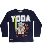 Lego Yoda donkerblauwe t-shirt met lange mouwen