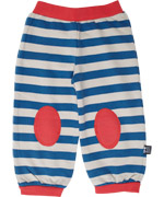 Ubang striped baby pants with red touch