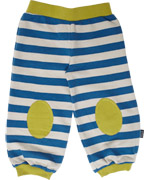 Ubang striped baby pants with lime green touch