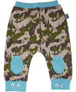 Ubang Babblechat camouflage baby broek met turquoise accenten