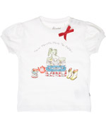 Minymo sweet white t-shirt with glitter bunny