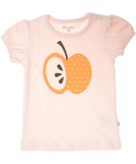 Minymo charming pink t-shirt with fluo apple
