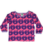 SmÃ¥folk trendy pink baby t-shirt with purple apples