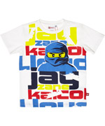 LEGO superb white Ninjago t-shirt with Jay, the blue ninja
