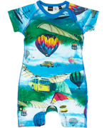 Molo summer playsuit with great flying machine print