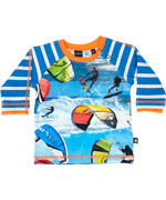 Molo tough kite rider t-shirt with striped sleeves
