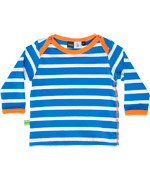 Molo amazing sailor striped baby t-shirt with fluo orange border
