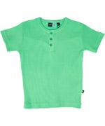 Molo neon green ribbed basic stretch t-shirt