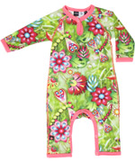 Molo funky dragonfly printed playsuit with fluo pink
